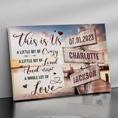 Personalized Valentines Gifts for Husband | Personalized Street Sign Canvas