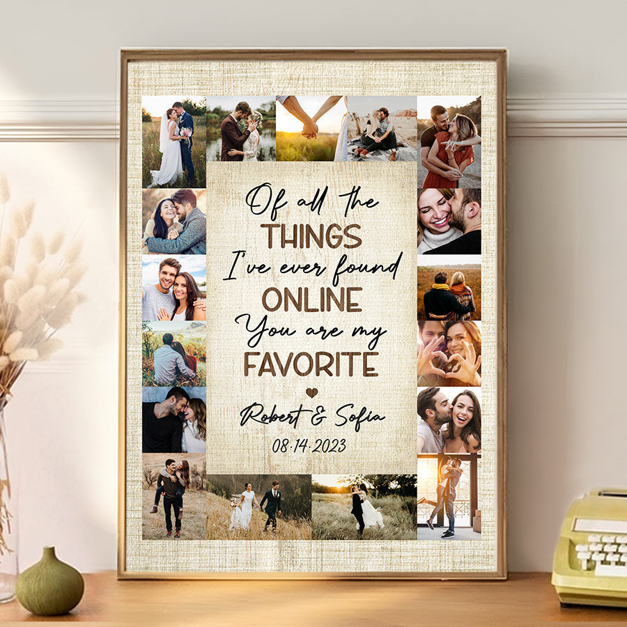 Personalized Valentines Gifts for My Boyfriend | Custom Canvas Photo Prints