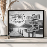 Valentine Day Gifts for Him Personalized | Personalized Street Signs Canvas Print