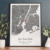 Valentine Gift for Husband | Custom Map Print
