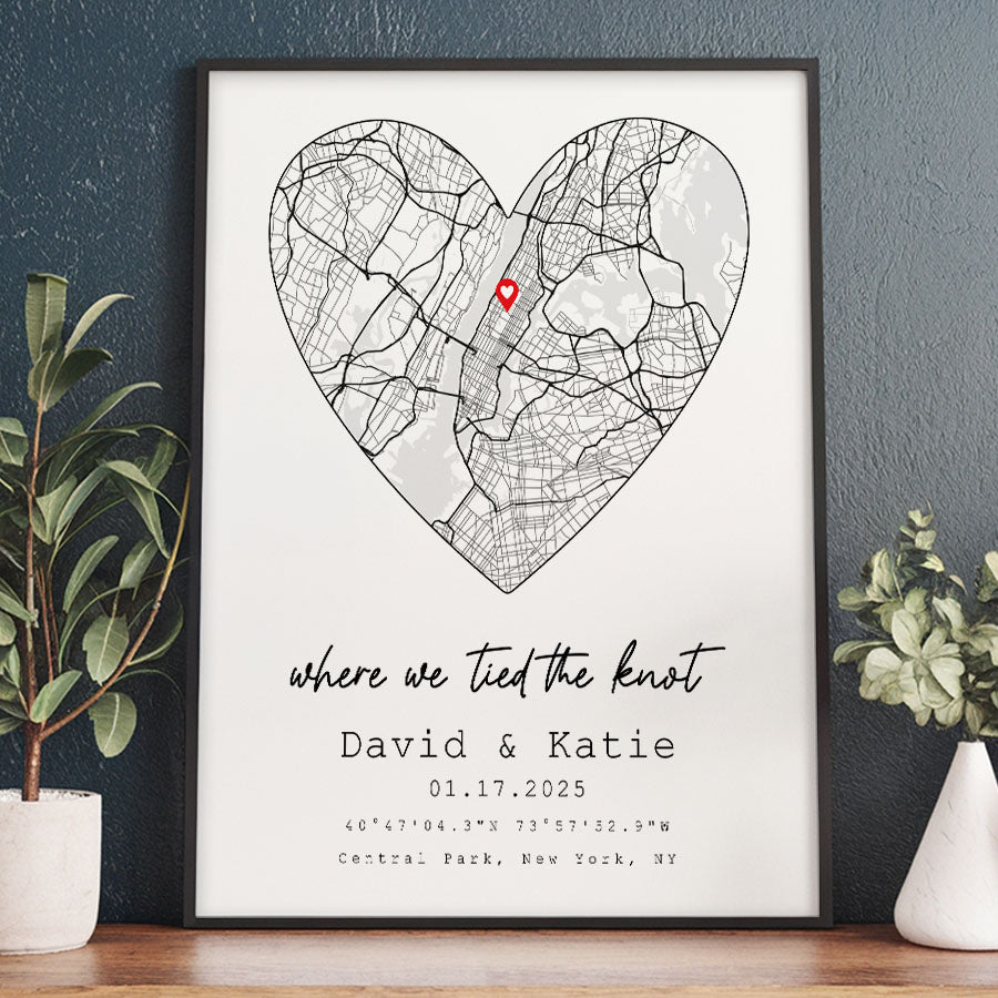 Valentine Gift for Husband | Custom Map Prints
