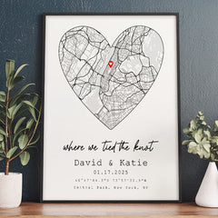 Valentine Gift for Husband | Custom Map Prints