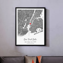 Valentine Gift for Husband | Custom Map Print