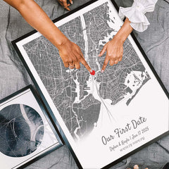 Valentine Gift for Husband | Custom Map Print