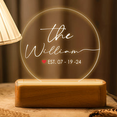 Wedding Gift for Couple | Custom Led Night Lamp