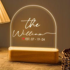 Wedding Gift for Couple | Custom Led Night Lamp