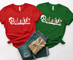 Believe Christmas Matching Shirts For Family