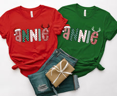 Personalized Family Christmas Shirts, Custom Name Christmas Shirts