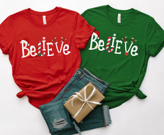 Believe Christmas Matching Shirt For Family