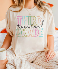 Comfort Color Third Grade Teacher Shirt