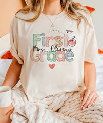 Personalized First Grade Teacher Shirt