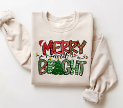 Merry And Bright Holiday Sweatshirt