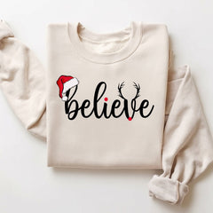 Christmas Sweatshirt For Women | Believe Sweatshirt