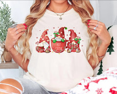 Hot Cocoa Gnomes Christmas Comfort Colors Shirt