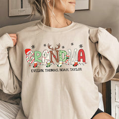 Grandma Sweatshirt With Custom Grandkid Name
