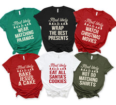 Personalized Most Likely To Christmas Family Shirt