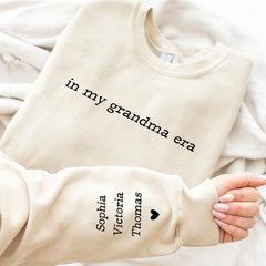 Grandma Sweatshirt With Grandkids Names