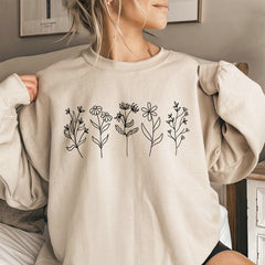 Flower Floral Sweatshirt For Nature Lover