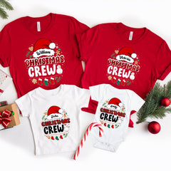 Custom Christmas Crew Family Matching T-shirts