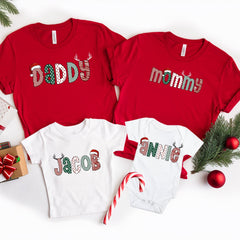 Custom Name Matching Family Shirts, Christmas Gifts For Family