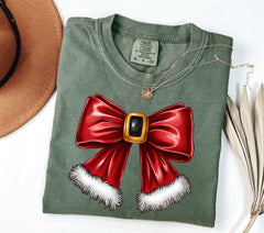 Christmas Coquette Comfort Colors Shirt, Christmas Retro Coquette Bow Shirt