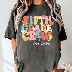 Retro 5th Grade Teacher Shirt, Comfort Colors Tee for 5th Grade