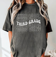 Celebrate in style with our Third Grade Teacher Comfort Color shirt