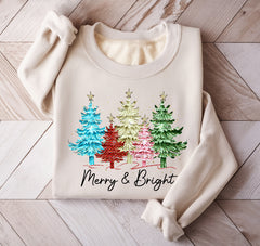 Merry and Bright Tree Sweatshirt