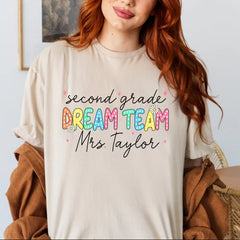 Custom Second Grade Teacher Dream Team Shirt