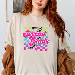 Retro Second Grade Teacher Shirt