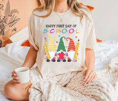 Happy First Day Of School Gnome Teacher Shirt