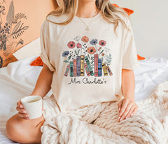 Personalized Book Lover Teacher Shirt