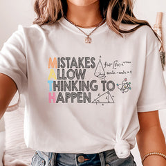 Mistakes Allow Thinking To Happen Shirt Math Teacher Shirt