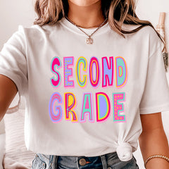 Second Grade Rainbow Shirt, 2nd Grade Squad Shirt