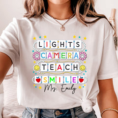 Light Camera Teach Smile Teacher Shirt