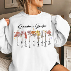 Custom Birthflower Grandma's Garden Sweatshirt