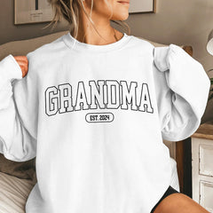 Personalized Grandma Sweatshirt With Custom EST. Date