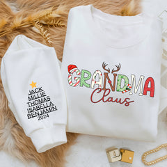 Personalized Christmas Grandma Clause Sweatshirt