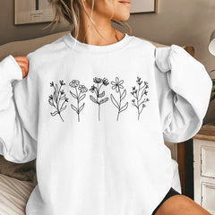 Flower Floral Sweatshirt For Nature Lover