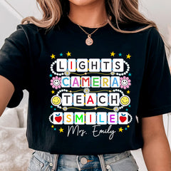 Light Camera Teach Smile Teacher Shirt