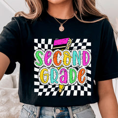 Second Grade Teacher Team Shirt With Lighting Bolt