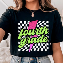 Fourth Grade Black Teacher Shirts