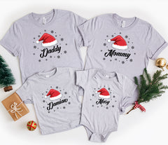 Custom Name Family Matching Shirts, Christmas Shirts For Family