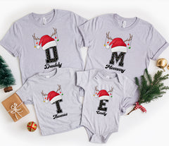 Custom Name Family Christmas Shirts, Custom Monogrammed Shirts