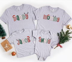 Custom Name Matching Family Shirts, Christmas Gifts For Family