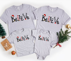 Believe Christmas Matching Shirt For Family