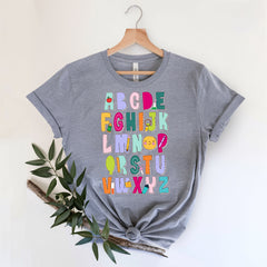 Colorful Alphabet Shirt, ABC Shirt