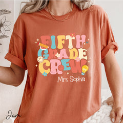 Retro 5th Grade Teacher Shirt, Comfort Colors Tee for 5th Grade