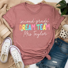 Custom Second Grade Teacher Dream Team Shirt