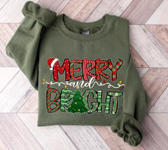 Merry And Bright Holiday Sweatshirt